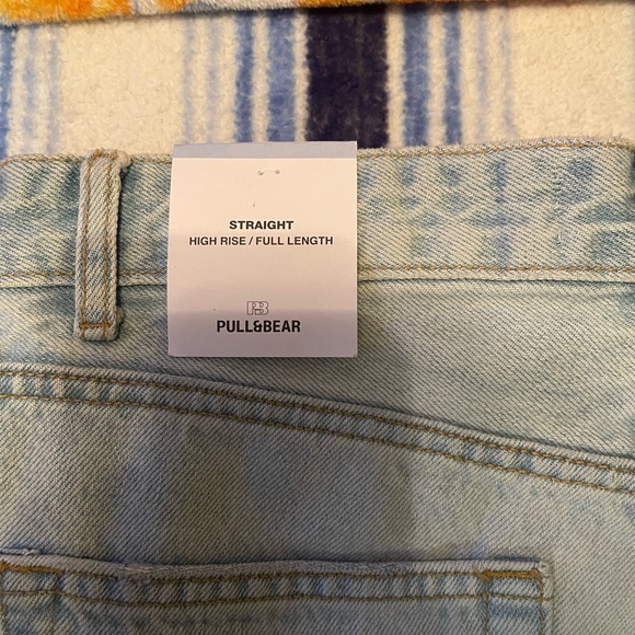 Pull&Bear Light Blue Women's Straight Leg Jeans - Picture 5 of 8